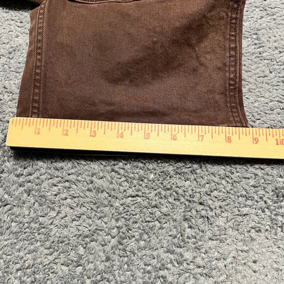 PacSun Canvas Pants Mens 29 x30 Straight Leg Double Knee Work Baggy Brown - Picture 6 of 11